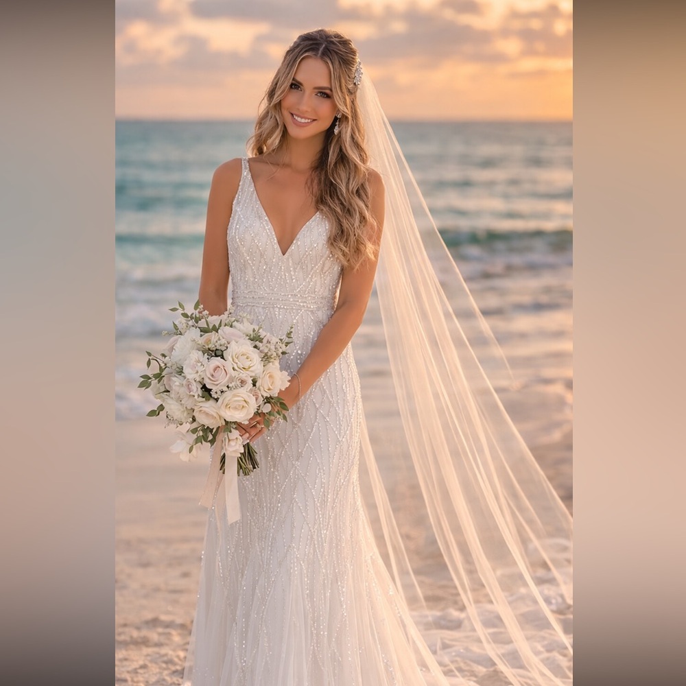 David’s bridal Soft white wedding gown!